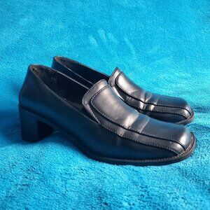 Women's Black Jessica Heel Loafers